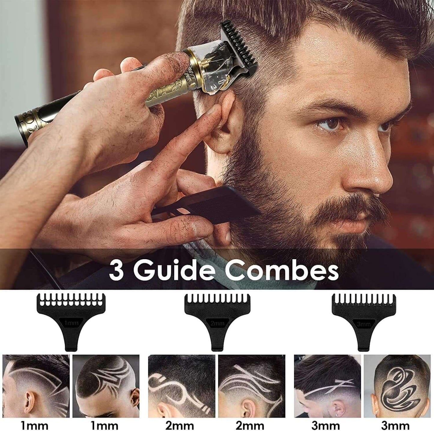 Hair Clippers for Men, Professional Cordless Clippers for Hair Cutting, Mens Hair Clippers and Trimmer Kit for Barber with LED Display- Gifts for Men