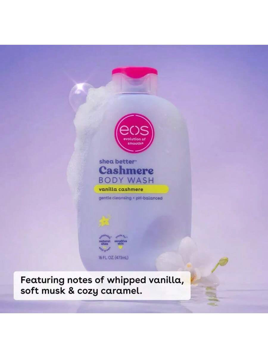 Eos Shea Better Cashmere Body Wash - Vanilla Cashmere - 16 Fl Oz