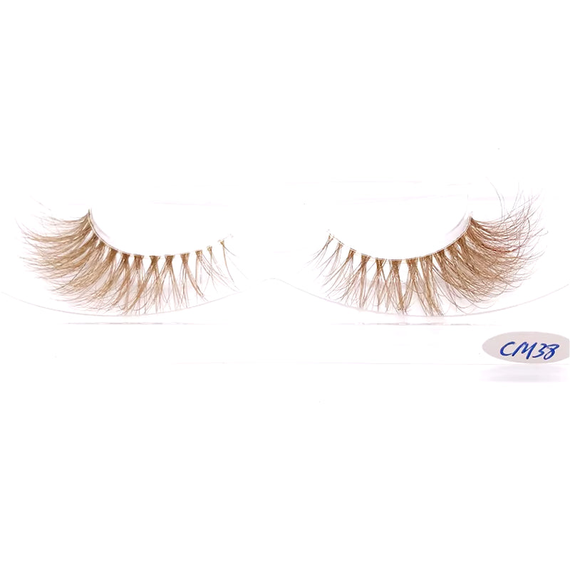 Xinemilin BLONDE 3D Mink Fake Lashes Wholesale Natural Individual Brown False Eyelashes Makeup 15 25Mm Lash Extension Supplies