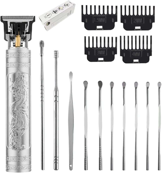 Hair Clippers for Men, Cordless Hair Clippers, Travel Small Hair Clippers 5.7" Hair Clippers Classical Sculpting Styling Rechargeable Hair Remover with 10 Pieces Earpick