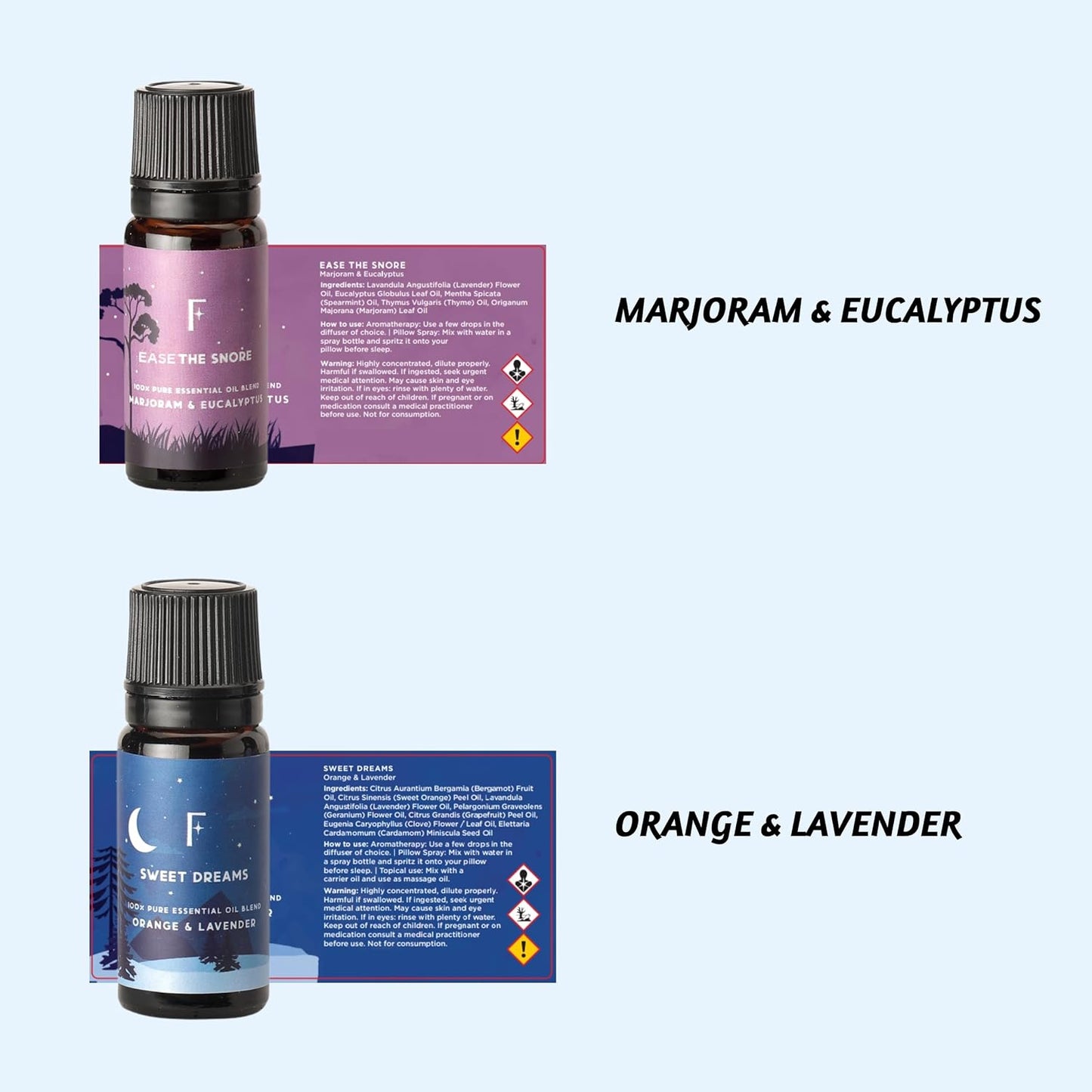 Sleep Essential Oils Set | Set of 6 Pure Essential Oils for Diffusers for Home | Lavender, Rosemary & Peppermint Blends | Halloween Essential Oils for Relaxation | Gift Halloween