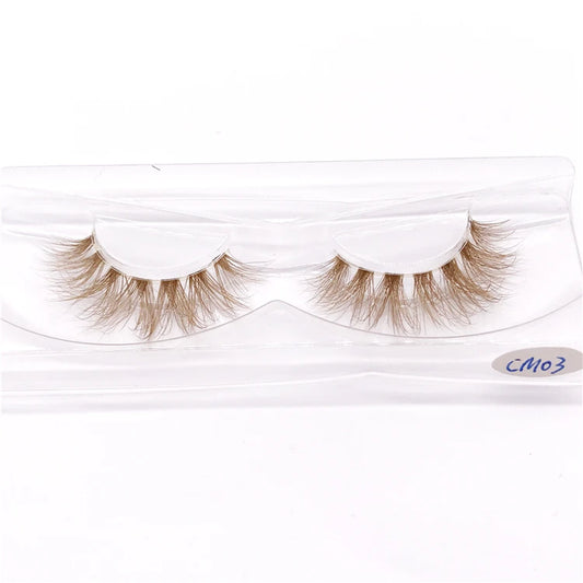 Xinemilin BLONDE 3D Mink Fake Lashes Wholesale Natural Individual Brown False Eyelashes Makeup 15 25Mm Lash Extension Supplies