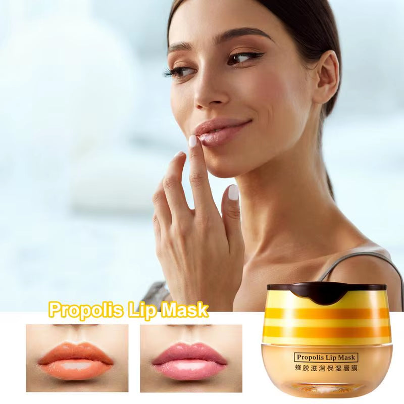 Strawberry Lip Mask Bee Balm Lip Balm Honey Lip Balm Hydrating Propolis Lip Mask Lip Sleeping Balm Overnight Sleeping Lip Oil