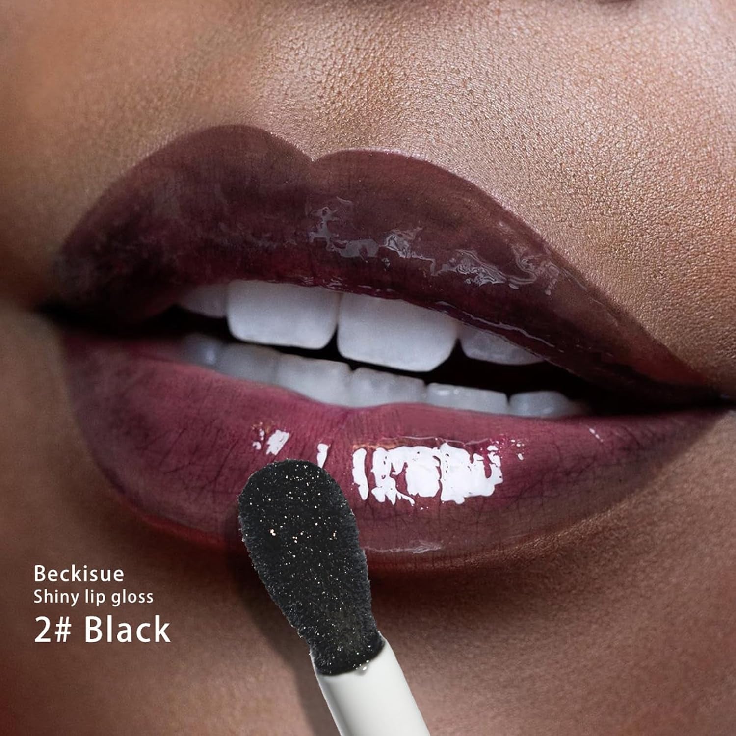 Translucent Black Lip Gloss, Clear/Black Cherry/Black Sugar Lip Oil, Plumping Hydrating Mirror Highlight Lip Gloss Moisturizing Long Lasting & Non-Sticky - Vegan Makeup (3Pcs)