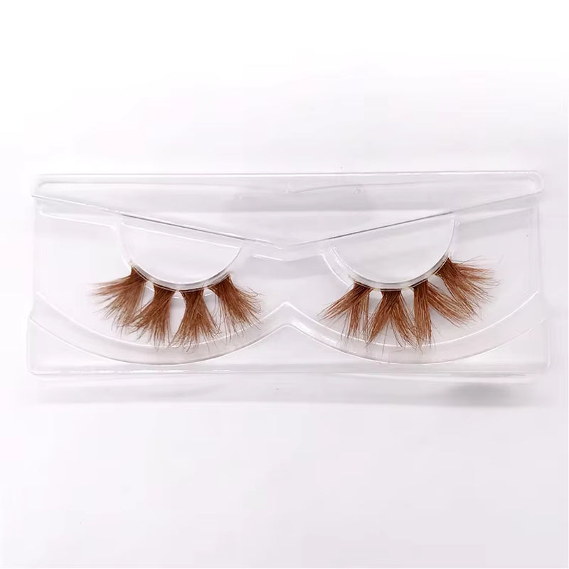 Xinemilin BLONDE 3D Mink Fake Lashes Wholesale Natural Individual Brown False Eyelashes Makeup 15 25Mm Lash Extension Supplies