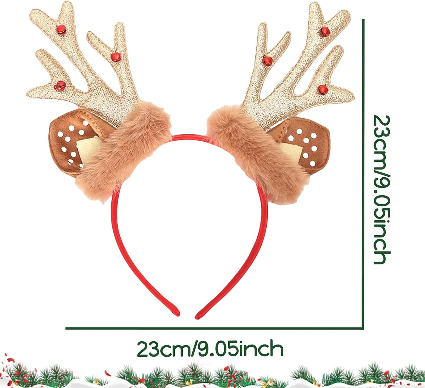 Christmas Antlers Headband Deer Ears Headbands Party Cosplay Sequins Antlers Hair Band Christmas Hair Accessories