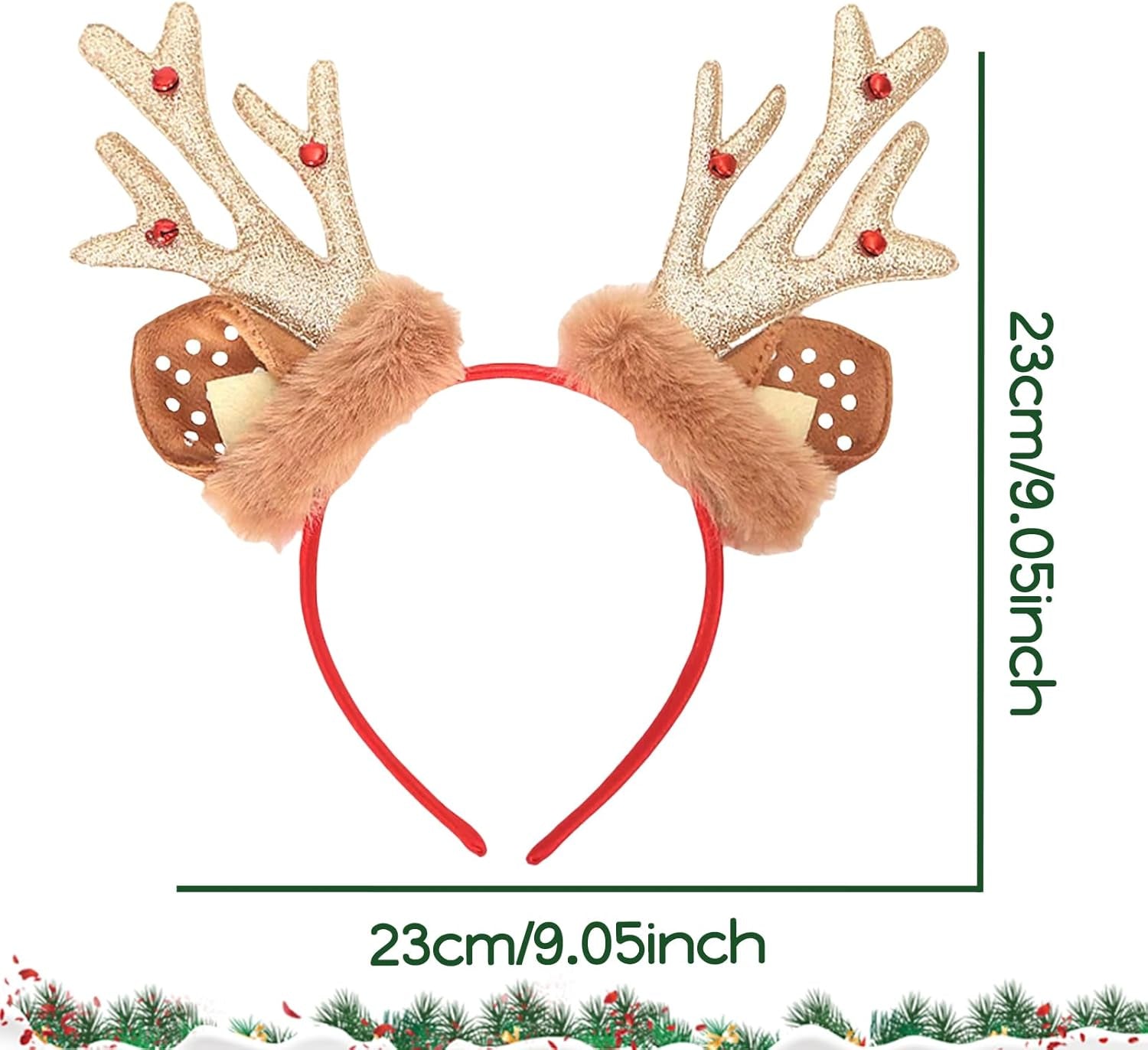Christmas Antlers Headband Deer Ears Headbands Party Cosplay Sequins Antlers Hair Band Christmas Hair Accessories