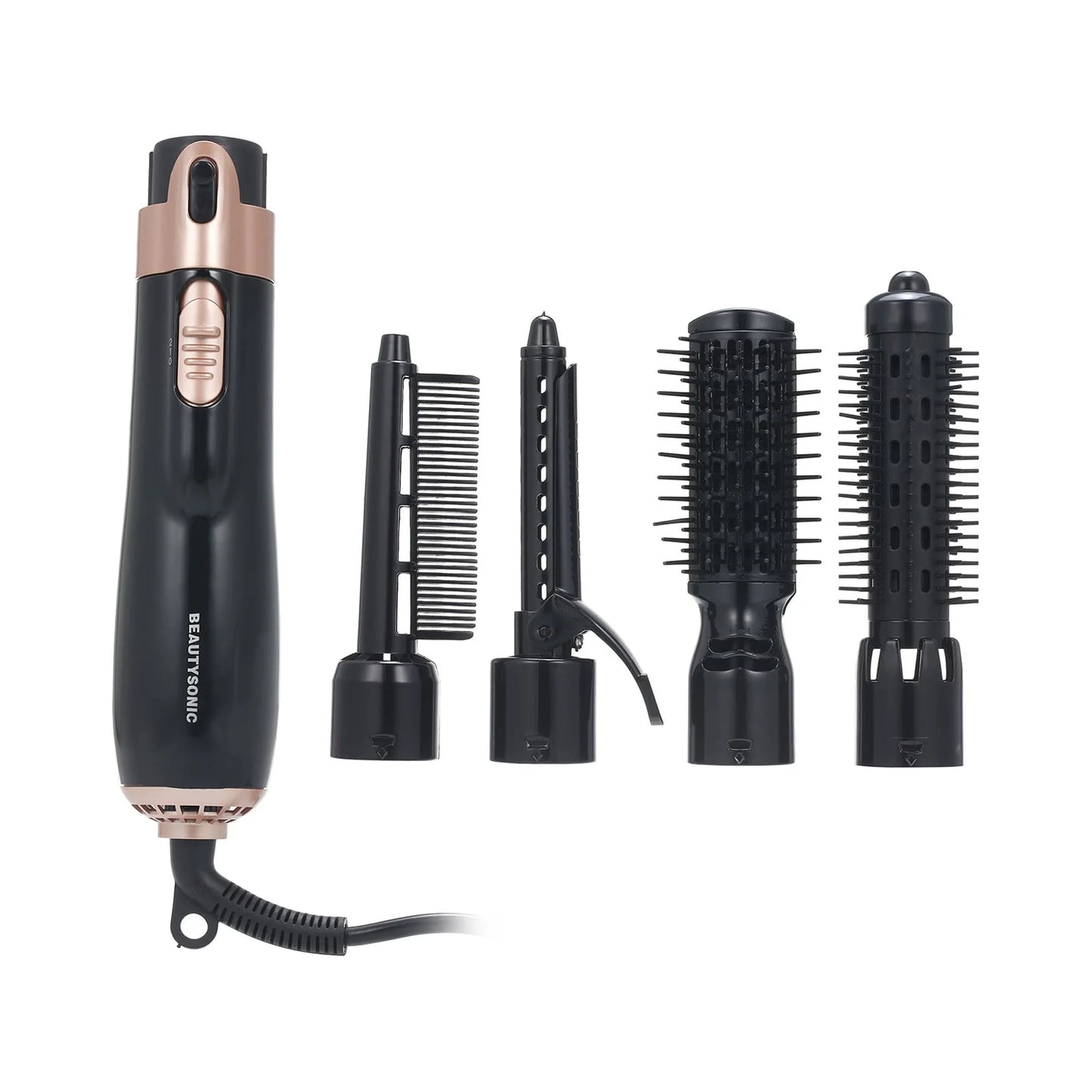 Hair Dryer Brush, 4 in 1 Hot Air Brush for Straightening/Curling/Drying,For Women Hair Dryer Styler and Volumizer Hair Curler Straightener Blow with Comb,Detachable Design for Travel Salon