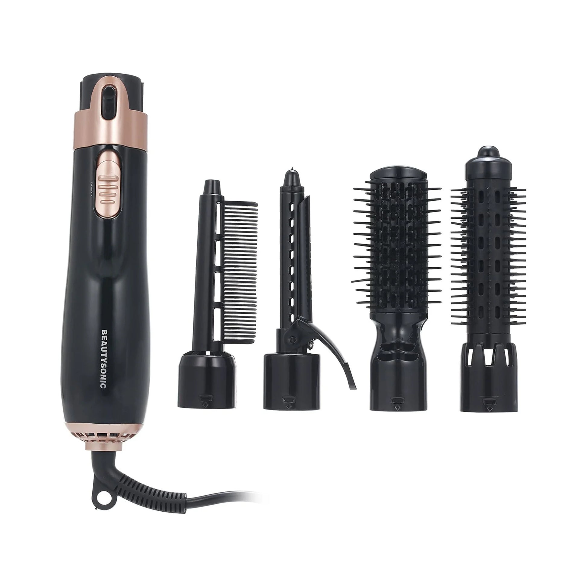 Hair Dryer Brush, 4 in 1 Hot Air Brush for Straightening/Curling/Drying,For Women Hair Dryer Styler and Volumizer Hair Curler Straightener Blow with Comb,Detachable Design for Travel Salon
