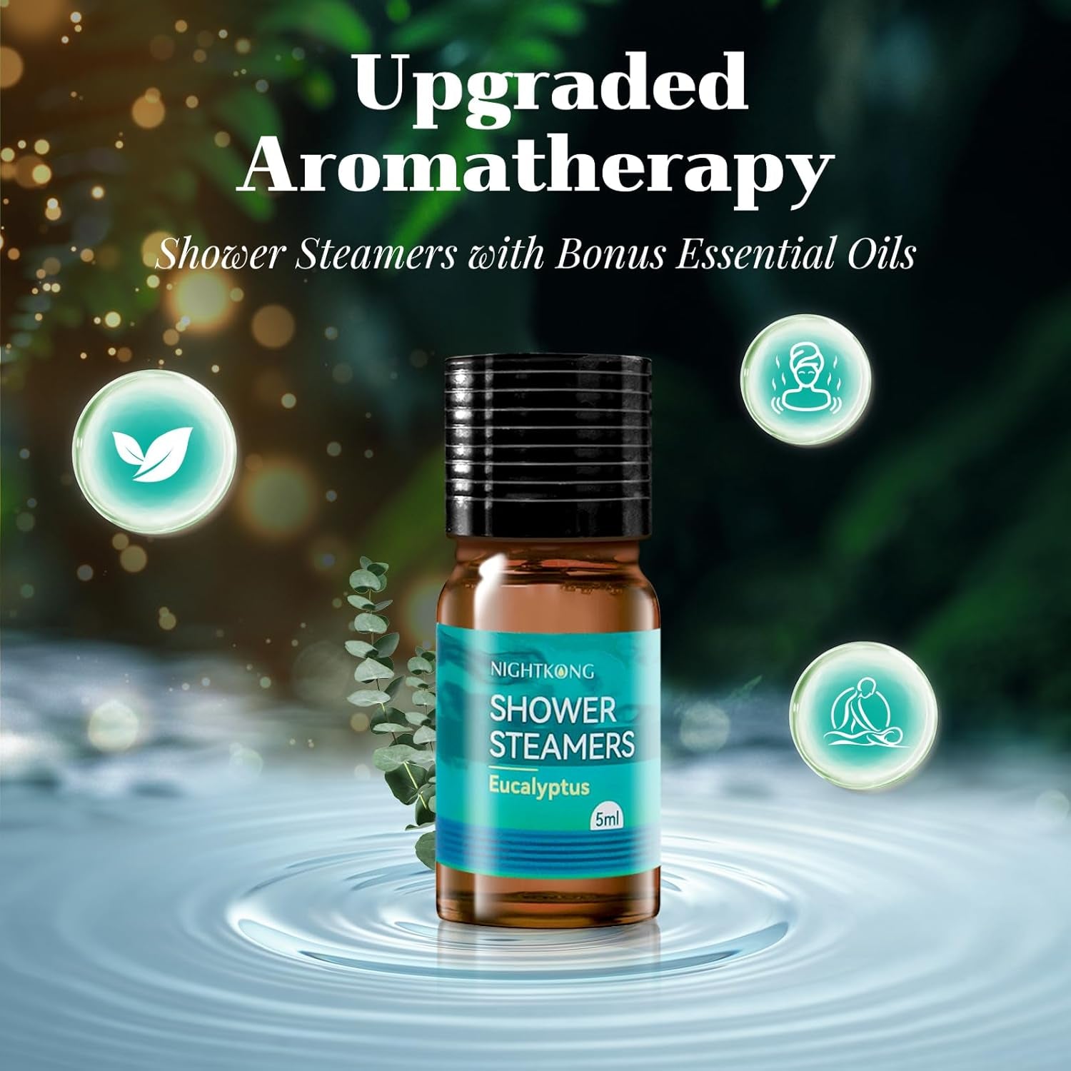 Eucalyptus Mint Shower Steamers - 8 Packs with 5Ml Essential Oil, Eucalyptus for Shower, Birthday Gifts for Women Men, Christmas Gifts Stocking Stuffers for Women, Men, Self Care Spa Gifts for Women