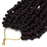 3 Packs Pretwisted Passion Twist Crochet Hair Crochet Braids Pre Twisted Passion Crochet Twist Hair Black Pre Looped Bohemian Braiding Hair Ponytail Synthetic Hair Extensions (10Inch,T27#)