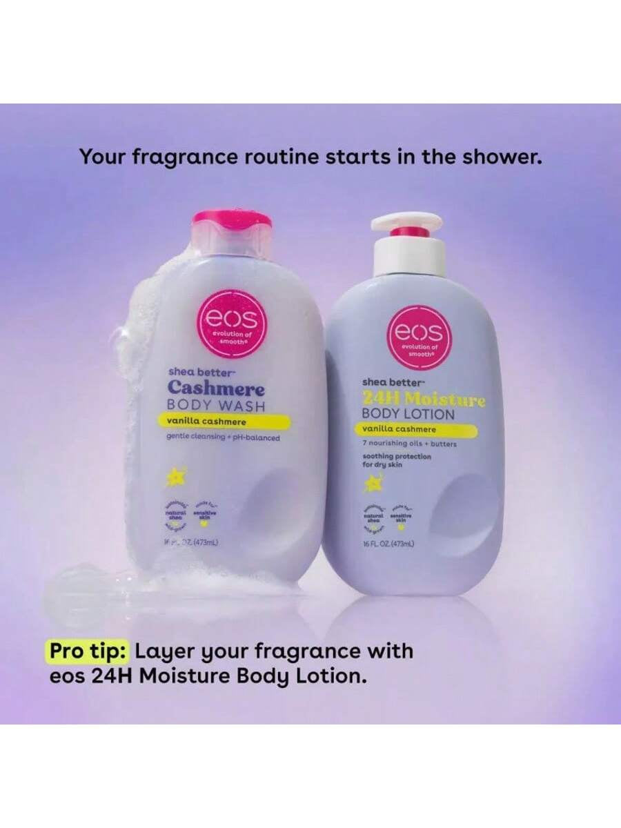 Eos Shea Better Cashmere Body Wash - Vanilla Cashmere - 16 Fl Oz