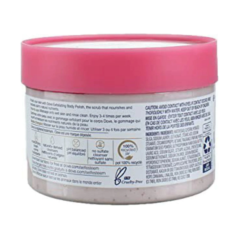 Dove Exfoliating Body Polish Body Scrub, Pomegranate and Shea, 10.5 Ounce