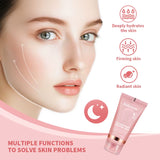 Collagen Overnight Wrapping Peel off 75Ml Facial Mask Korean Collagen Night Wrapping Mask Deeply Hydrates Night Care Mask Cream