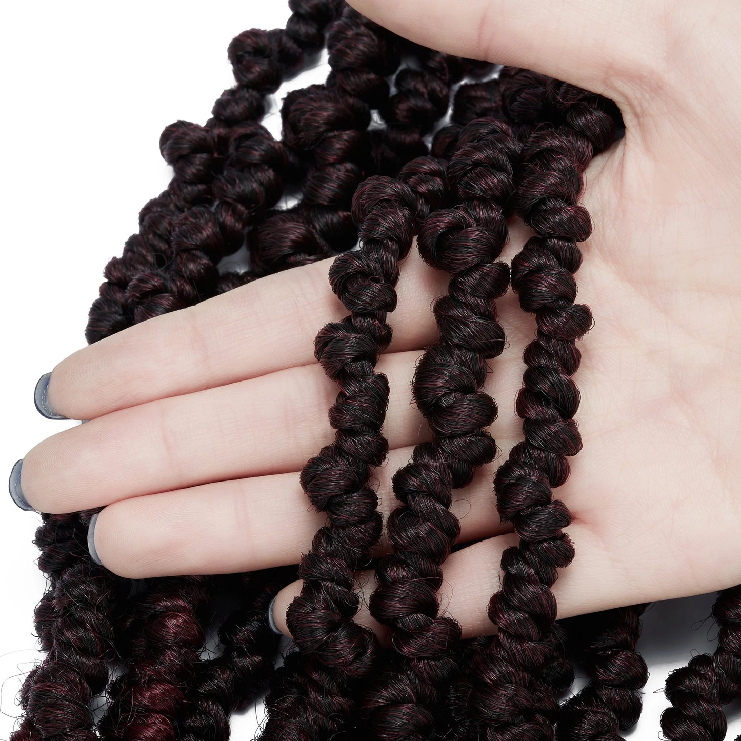 3 Packs Pretwisted Passion Twist Crochet Hair Crochet Braids Pre Twisted Passion Crochet Twist Hair Black Pre Looped Bohemian Braiding Hair Ponytail Synthetic Hair Extensions (10Inch,T27#)