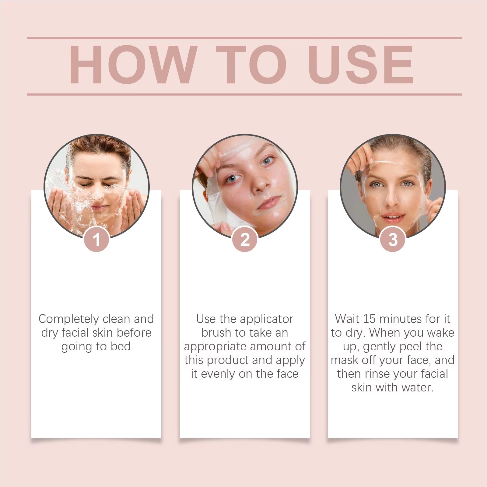 Collagen Night Wrapping Mask Peel off Mask Firming Lifting Moisturizing Face Glow Mask Cleanse the Face Brightening Skin Care